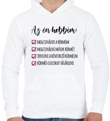 printfashion Műkörmös - Férfi kapucnis pulóver - Fehér (5701596)