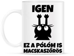 printfashion Igen, ez a pólóm is macskaszőrös - Bögre - Fehér (10735437)