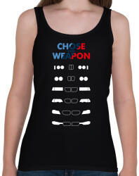printfashion Choose your Weapon - Női atléta - Fekete (1710668)
