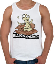 printfashion Sakk Zombie - Férfi atléta - Fehér (4920042)