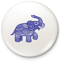 printfashion Elefánt - kék - Kitűző, hűtőmágnes - Fehér (12017323)