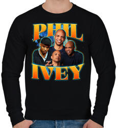 printfashion Phil Ivey - póker - Férfi pulóver - Fekete (15579402)