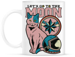 printfashion Macska a Holdra indul - Bögre - Fehér (5625754)