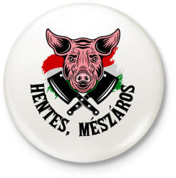 printfashion Hentes, mészáros - Kitűző, hűtőmágnes - Fehér (5299810)