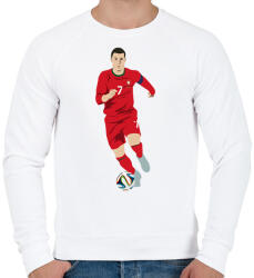 printfashion Cristiano Ronaldo - Férfi pulóver - Fehér (13065384)