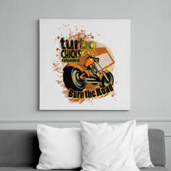 printfashion Turbo chicks - Vászonkép - Fehér (6635774)
