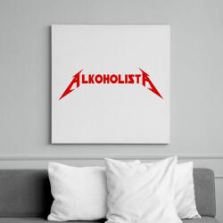 printfashion Alkoholista paródia - Vászonkép - Fehér (6631022)