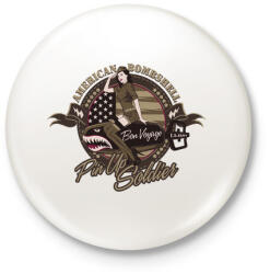 printfashion Amerikai bombázó - Kitűző, hűtőmágnes - Fehér (3074313)