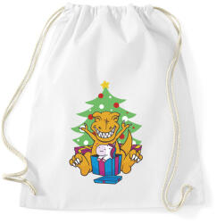 printfashion T-rex Karácsony - Sportzsák, Tornazsák - Fehér (5636833)