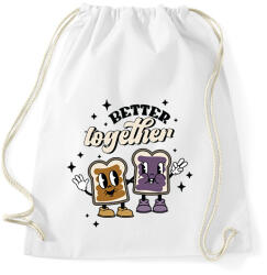 printfashion Retro páros - vajas és lekváros kenyér - Sportzsák, Tornazsák - Fehér (11706094)