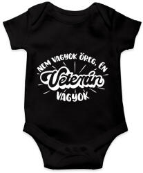 printfashion Nem vagyok öreg, én VETERÁN vagyok - Baba Body - Fekete (16644779)