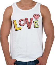 printfashion LOVE- szerelem - Férfi atléta - Fehér (4311521)