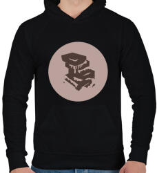 printfashion csokoládé - Férfi kapucnis pulóver - Fekete (5612492)