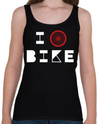 printfashion I love bike (white) - Női atléta - Fekete (7430121)