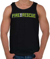 printfashion Fire and Rescue - Férfi atléta - Fekete (458135)