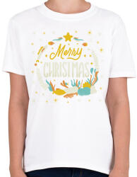 printfashion Merry Christmas - Boldog Karácsonyt - Gyerek póló - Fehér (5527119)