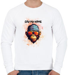 printfashion say my name - Férfi pulóver - Fehér (14632320)