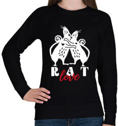 printfashion Rat love - Női pulóver - Fekete (12748461)
