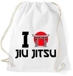 printfashion I love Jiu Jitsu - Sportzsák, Tornazsák - Fehér (9447272)