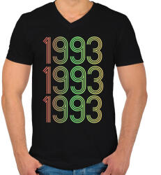 printfashion 1993 - Férfi V-nyakú póló - Fekete (4279288)