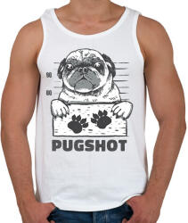 printfashion Bűnöző mopsz - Férfi atléta - Fehér (12037583)