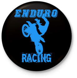 printfashion Enduro racing - Kitűző, hűtőmágnes - Fekete (4251915)