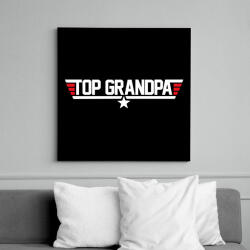 printfashion Top Grandpa - Vászonkép - Fekete (11959953)