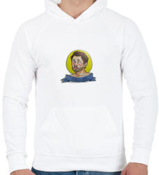 printfashion Castiel - Férfi kapucnis pulóver - Fehér (2545337)