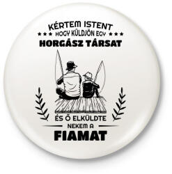 printfashion Kértem Istent - Kitűző, hűtőmágnes - Fehér (13786700)