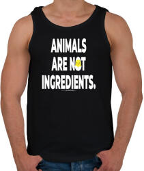 printfashion Animals are not ingredients. - vegán aktivista grafika #2 - Férfi atléta - Fekete (3906289)