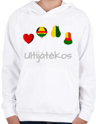 printfashion Ulti játékos #1 - Gyerek kapucnis pulóver - Fehér (7443368)
