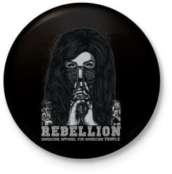 printfashion Lázadó - Kitűző, hűtőmágnes - Fekete (3090958)