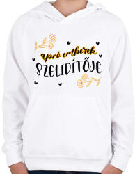 printfashion Apró emberek szelidítője - Gyerek kapucnis pulóver - Fehér (13755101)