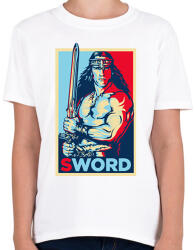 printfashion Conan Sword - Gyerek póló - Fehér (7576334)