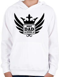 printfashion Legjobb Apa! - Gyerek kapucnis pulóver - Fehér (328493)