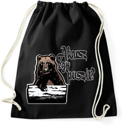 printfashion medvepuszi - Sportzsák, Tornazsák - Fekete (15406288)