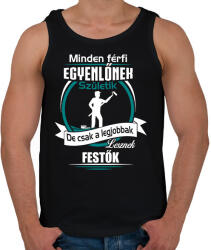 printfashion Legjobbak lesznek festők - Férfi atléta - Fekete (1972618)