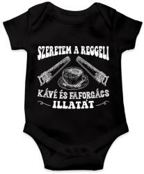 printfashion Kávé és faforgács - Baba Body - Fekete (9902078)