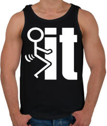printfashion FUCK IT - Férfi atléta - Fekete (16781001)