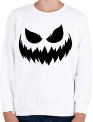 printfashion Ijesztő halloween tökfej 3 - Gyerek pulóver - Fehér (5546917)