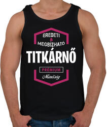 printfashion Titkárnő prémium minőség - Férfi atléta - Fekete (1468350)