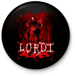 printfashion LORDI-bloody poster - Kitűző, hűtőmágnes - Fekete (3103313)