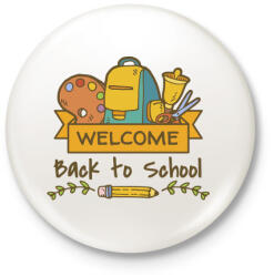 printfashion Üdv a suliban! - Kitűző, hűtőmágnes - Fehér (3081197)