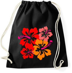 printfashion Hibiscus - Sportzsák, Tornazsák - Fekete (1279339)
