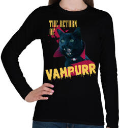 printfashion Vampurr - Női hosszú ujjú póló - Fekete (7853820)