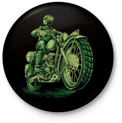 printfashion Cafe racer - Kitűző, hűtőmágnes - Fekete (3091091)