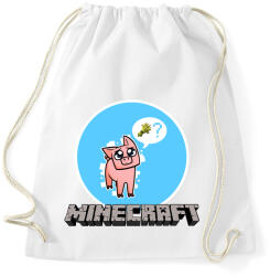 printfashion Minecraft - Sportzsák, Tornazsák - Fehér (494067)