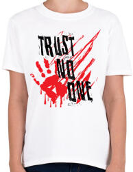 printfashion Trust no one - Gyerek póló - Fehér (342716)