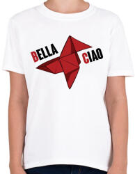 printfashion Bella Ciao origami - Gyerek póló - Fehér (5316681)