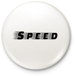 printfashion Speed - Kitűző, hűtőmágnes - Fehér (3083928)